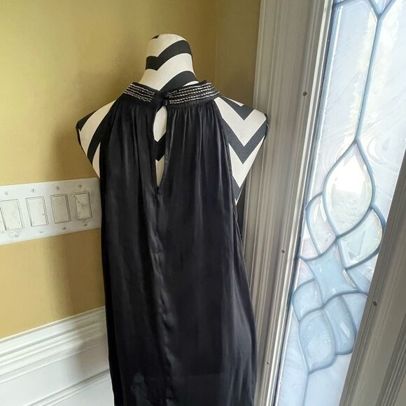 NWT plus Size Torrid Satin black Beaded Halter Top Size 3X - Picture 7 of 13